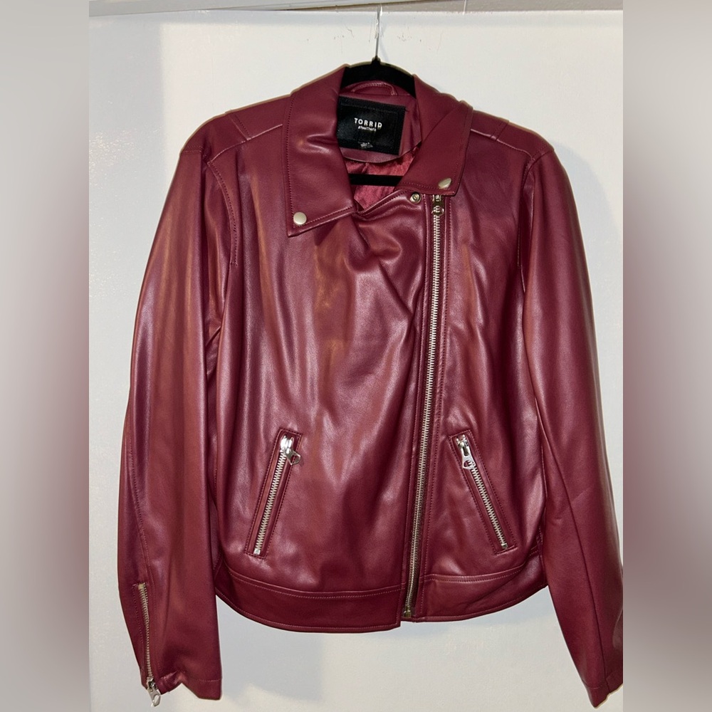 Torrid Red Faux leather jacket